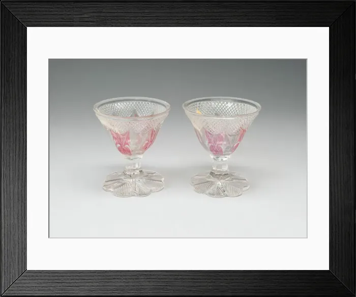 Framed Print : Set of Two Wine Glasses, Friesland, 19th century. Creator: Unknown Framed Print : Set of Two Wine Glasses, Friesland, 19th century. Creator: Unknown