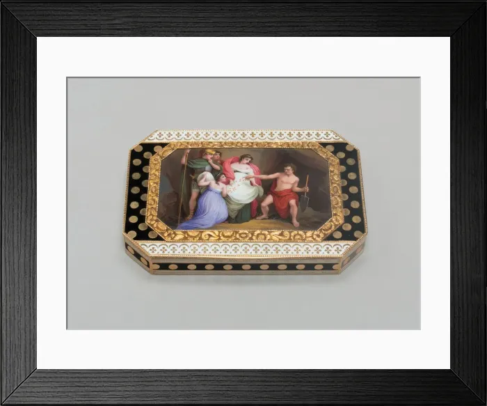 Framed Print : Snuff Box with a Mythological Scene, Switzerland, c. 1814. Creator: Unknown Framed Print : Snuff Box with a Mythological Scene, Switzerland, c. 1814. Creator: Unknown