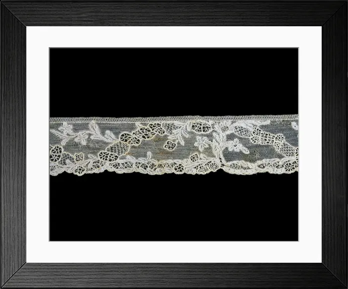 Framed Print : Fragment (Border), Burano, 1760s. Creator: Unknown Framed Print : Fragment (Border), Burano, 1760s. Creator: Unknown