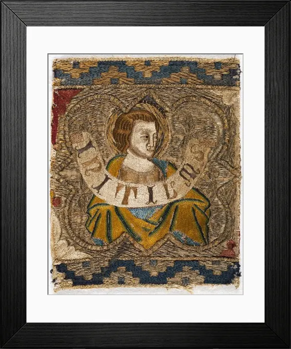 Framed Print : Fragment from an Orphrey, Florence, 1360s. Creator: Unknown Framed Print : Fragment from an Orphrey, Florence, 1360s. Creator: Unknown