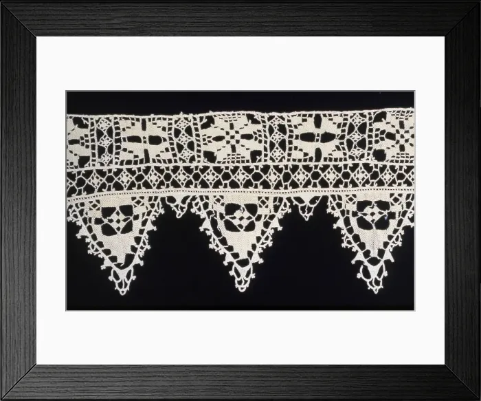 Framed Print : Border, Northern Italy, Probably 19th century (copy of early 17th century pattern) Framed Print : Border, Northern Italy, Probably 19th century (copy of early 17th century pattern)