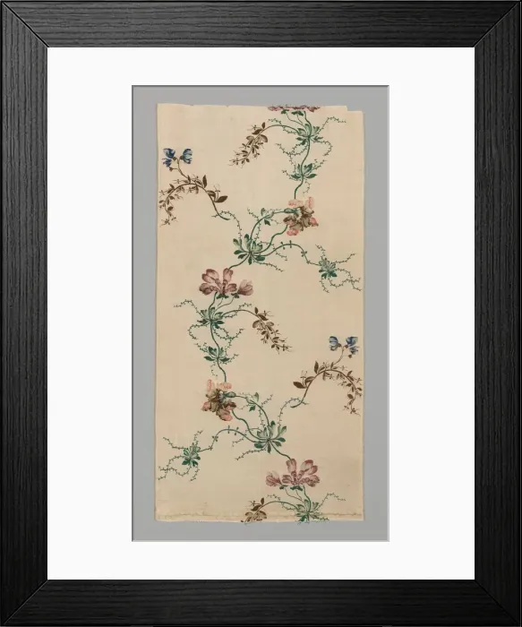 Framed Print : Panel (From a Skirt), England, 1741 / 42. Creator: Unknown Framed Print : Panel (From a Skirt), England, 1741 / 42. Creator: Unknown