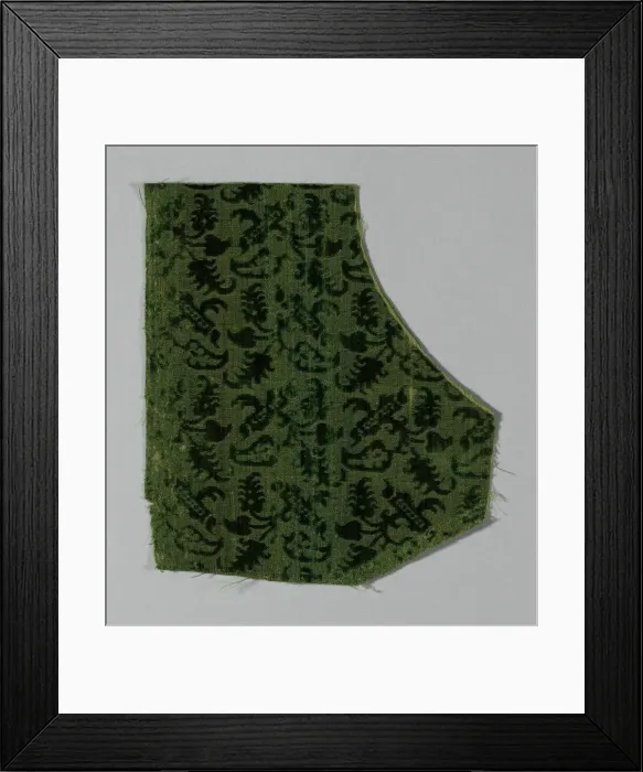 Framed Print : Fragment (Dress Fabric), Italy, 1600 / 50. Creator: Unknown Framed Print : Fragment (Dress Fabric), Italy, 1600 / 50. Creator: Unknown
