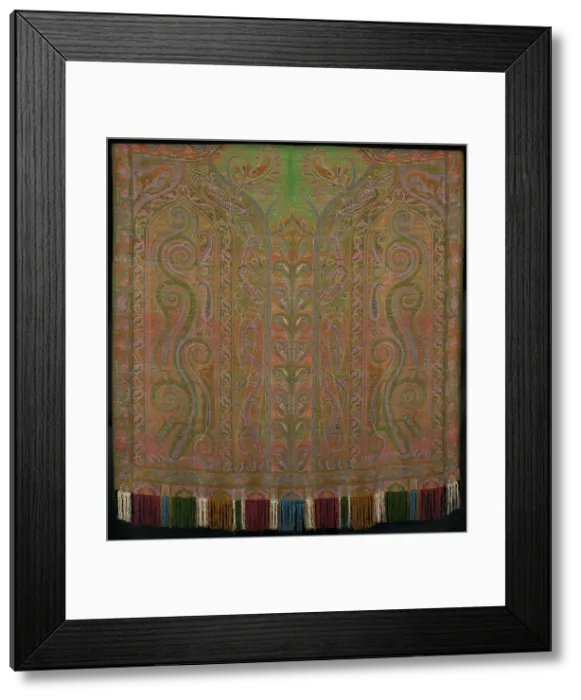Framed Print : Shawl, Norwich, c. 1860s. Creator: Clabburn, Sons and Crisp Framed Print : Shawl, Norwich, c. 1860s. Creator: Clabburn, Sons and Crisp