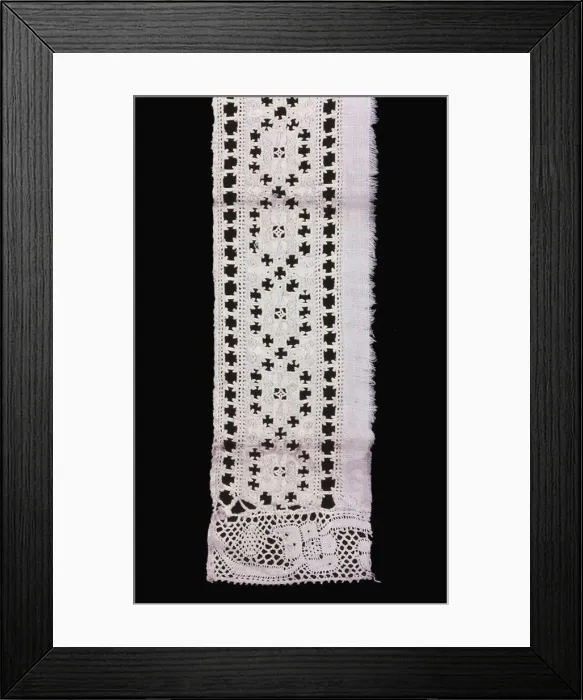 Framed Print : Border, Italy, 1575 / 1625 (straight lace: 1701 / 50). Creator: Unknown Framed Print : Border, Italy, 1575 / 1625 (straight lace: 1701 / 50). Creator: Unknown