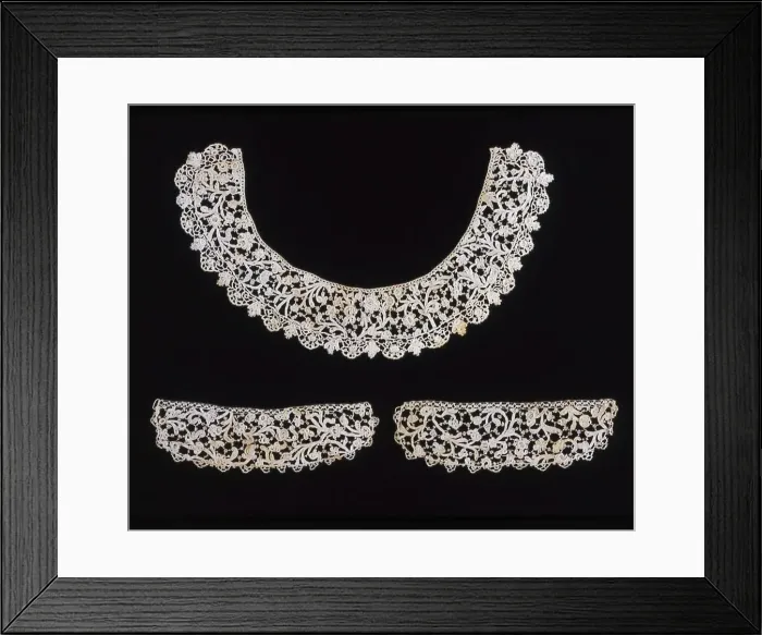 Framed Print : Collar and Cuffs (From a Border), Venice, Late 17th century. Creator: Unknown Framed Print : Collar and Cuffs (From a Border), Venice, Late 17th century. Creator: Unknown