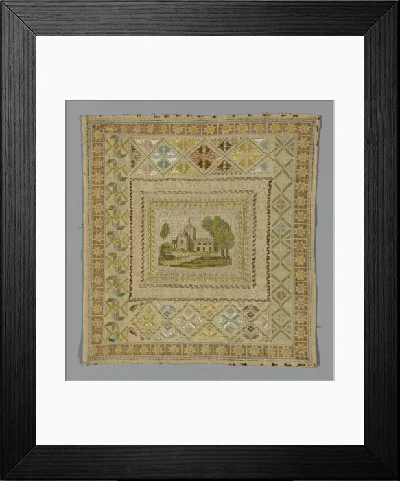 Framed Print : Sampler, Italy, 18th / 19th century. Creator: Unknown Framed Print : Sampler, Italy, 18th / 19th century. Creator: Unknown
