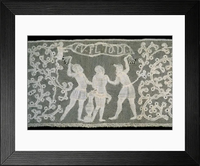 Framed Print : Border (From an Altar Cloth), Milan, 1725 / 75. Creator: Unknown Framed Print : Border (From an Altar Cloth), Milan, 1725 / 75. Creator: Unknown
