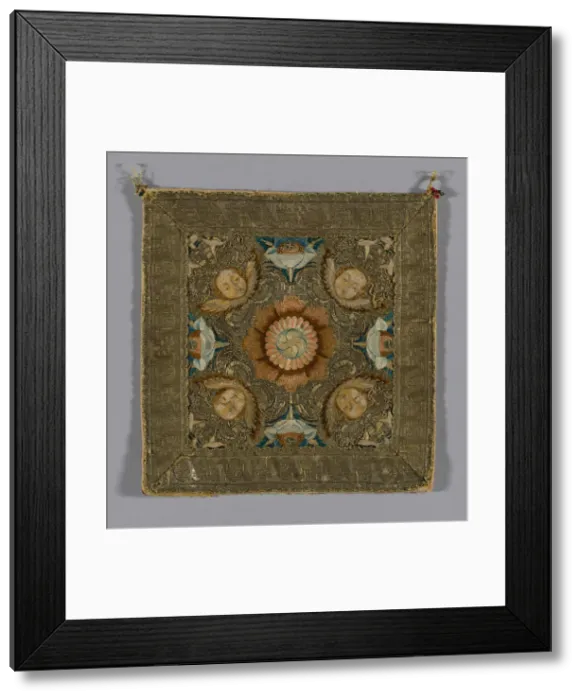 Framed Print : Chalice Cover or Portion of a Burse, Italy, 1675  /  1725. Creator: Unknown