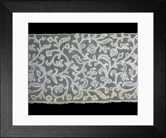 Framed Print : Fragments (Flounce), Italy, 1701 / 50. Creator: Unknown Framed Print : Fragments (Flounce), Italy, 1701 / 50. Creator: Unknown