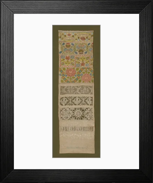 Framed Print : Sampler, England, 1676. Creator: Katherine Veren Framed Print : Sampler, England, 1676. Creator: Katherine Veren