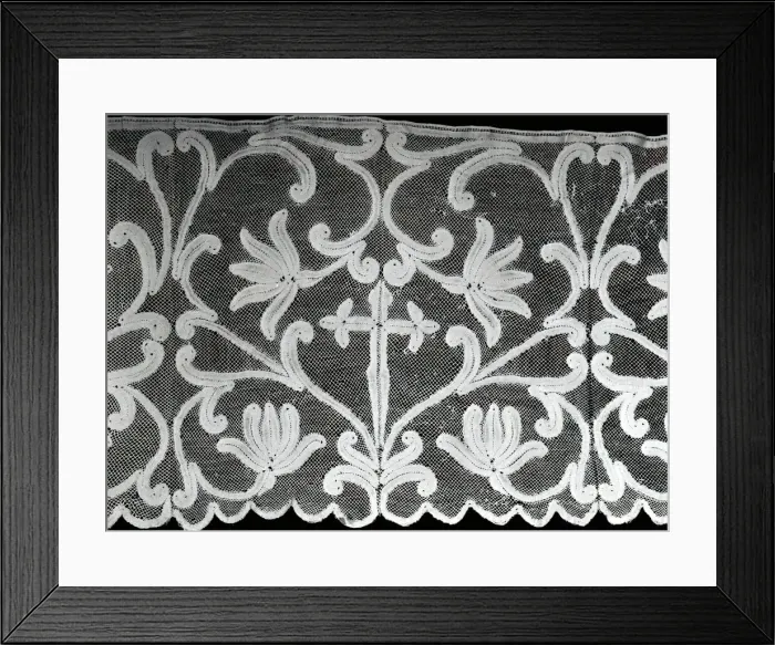 Framed Print : Flounce (From an Alb), Italy, 1725 / 75. Creator: Unknown Framed Print : Flounce (From an Alb), Italy, 1725 / 75. Creator: Unknown