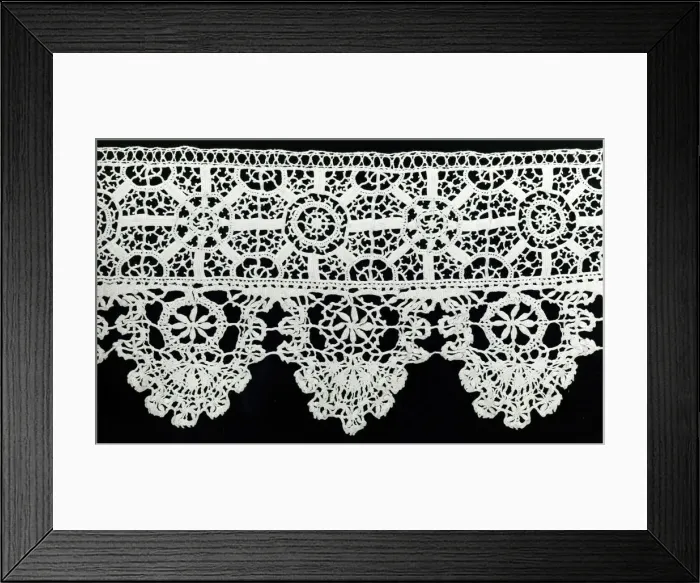Framed Print : Border, Italy, 1601 / 25 (needlelace); 1625 / 50 (points). Creator: Unknown Framed Print : Border, Italy, 1601 / 25 (needlelace); 1625 / 50 (points). Creator: Unknown
