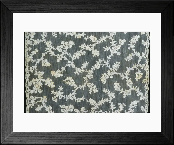 Framed Print : Flounce (Incomplete), Burano, 1760s. Creator: Unknown Framed Print : Flounce (Incomplete), Burano, 1760s. Creator: Unknown