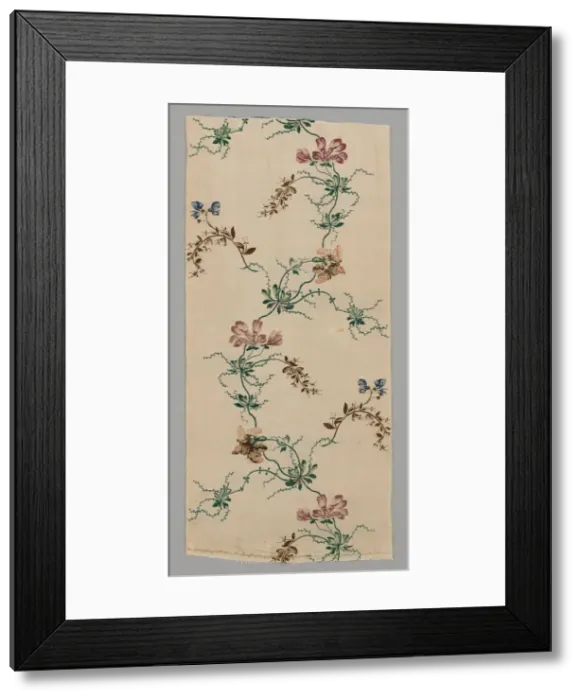 Framed Print : Panel from a Skirt, England, 1741 / 42. Creator: Unknown Framed Print : Panel from a Skirt, England, 1741 / 42. Creator: Unknown