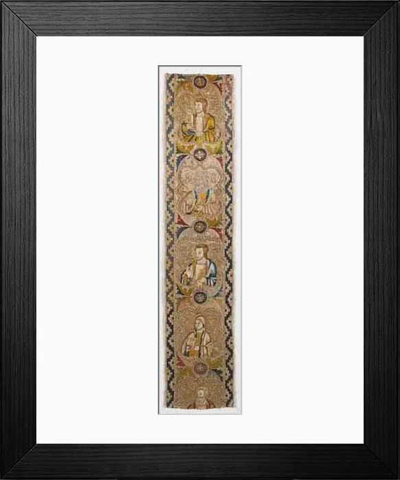Framed Print : Band from an Orphrey, Florence, 1360s. Creator: Unknown Framed Print : Band from an Orphrey, Florence, 1360s. Creator: Unknown