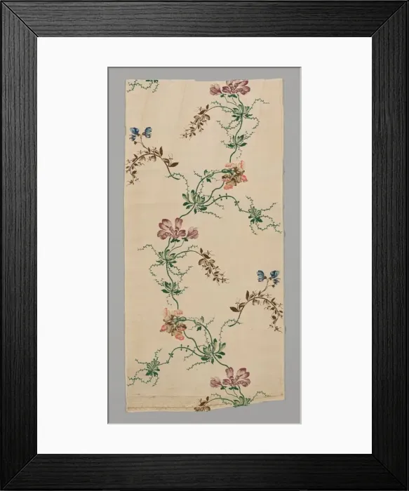 Framed Print : Panel from a Skirt, England, 1741 / 42. Creator: Unknown Framed Print : Panel from a Skirt, England, 1741 / 42. Creator: Unknown