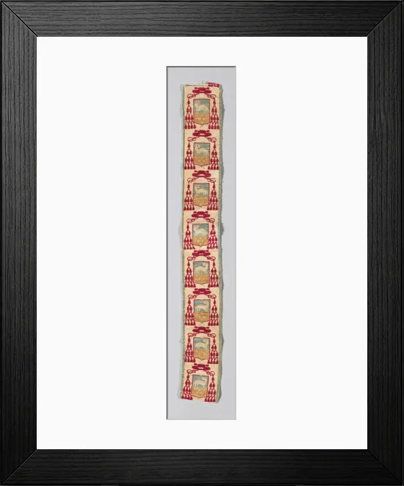 Framed Print : Ribbon with Medici Coat-of-Arms, Italy, 17th / 18th century. Creator: Unknown Framed Print : Ribbon with Medici Coat-of-Arms, Italy, 17th / 18th century. Creator: Unknown