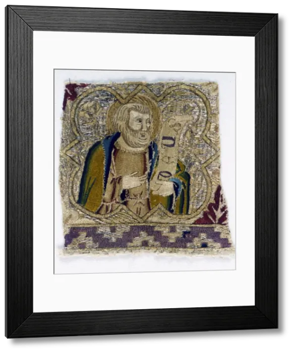 Framed Print : Fragment from an Orphrey, Florence, 1360s. Creator: Unknown Framed Print : Fragment from an Orphrey, Florence, 1360s. Creator: Unknown