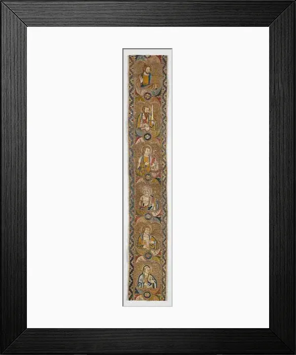 Framed Print : Band from an Orphrey, Florence, 1360s. Creator: Unknown Framed Print : Band from an Orphrey, Florence, 1360s. Creator: Unknown