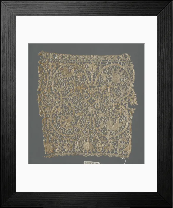 Framed Print : Border (Fragment), Venice, 1625 / 50. Creator: Unknown Framed Print : Border (Fragment), Venice, 1625 / 50. Creator: Unknown