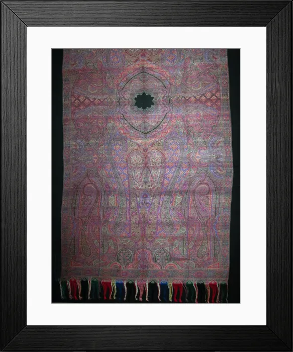 Framed Print : Shawl, Norwich, 1860s. Creator: Clabburn, Sons and Crisp Framed Print : Shawl, Norwich, 1860s. Creator: Clabburn, Sons and Crisp
