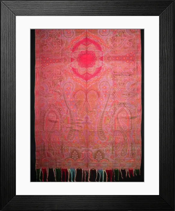 Framed Print : Shawl, Norwich, 1860s. Creator: Clabburn, Sons and Crisp Framed Print : Shawl, Norwich, 1860s. Creator: Clabburn, Sons and Crisp
