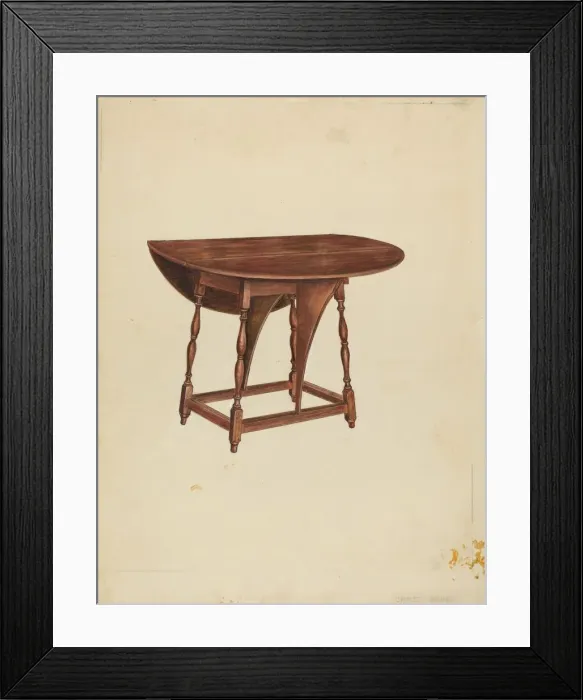Framed Print : Butterfly Table, c. 1940. Creator: Charles Squires Framed Print : Butterfly Table, c. 1940. Creator: Charles Squires