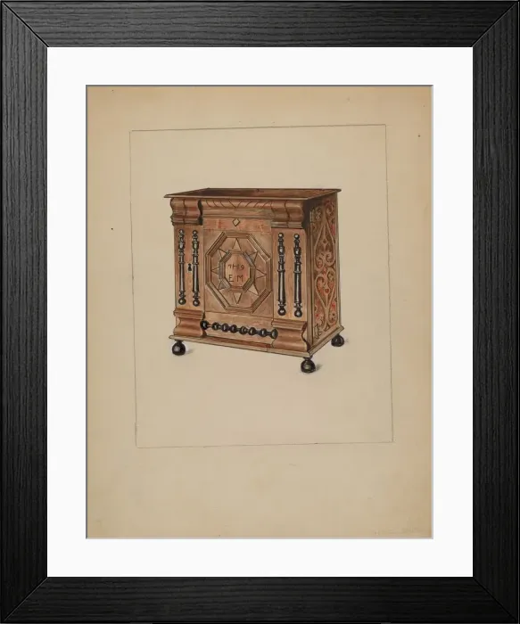Framed Print : Cabinet for Storage, c. 1938. Creator: Charles Squires Framed Print : Cabinet for Storage, c. 1938. Creator: Charles Squires