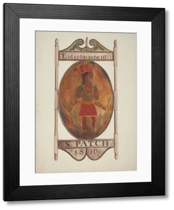 Framed Print : Tavern Sign, c. 1938. Creator: Alice Stearns Framed Print : Tavern Sign, c. 1938. Creator: Alice Stearns