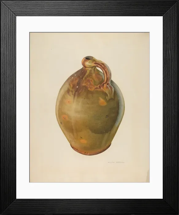 Framed Print : Galena Big Jug, c. 1938. Creator: William Spiecker Framed Print : Galena Big Jug, c. 1938. Creator: William Spiecker