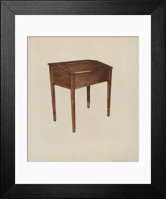 Framed Print : Desk, c. 1938. Creator: Arthur Stewart Framed Print : Desk, c. 1938. Creator: Arthur Stewart