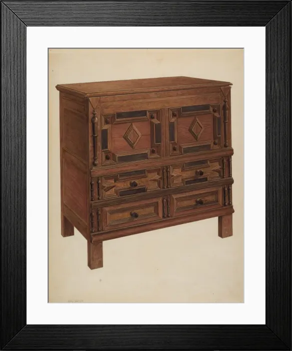Framed Print : Chest with Two Drawers, c. 1939. Creator: Charles Squires Framed Print : Chest with Two Drawers, c. 1939. Creator: Charles Squires