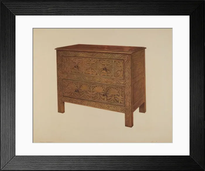 Framed Print : Chest of Drawers, c. 1938. Creator: Charles Squires Framed Print : Chest of Drawers, c. 1938. Creator: Charles Squires