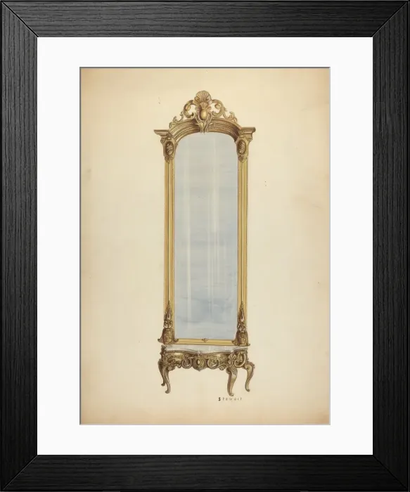 Framed Print : Mirror, c. 1937. Creator: Robert Stewart Framed Print : Mirror, c. 1937. Creator: Robert Stewart