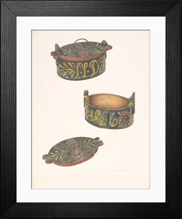Framed Print : Butter Box, c. 1938. Creator: William Spiecker Framed Print : Butter Box, c. 1938. Creator: William Spiecker