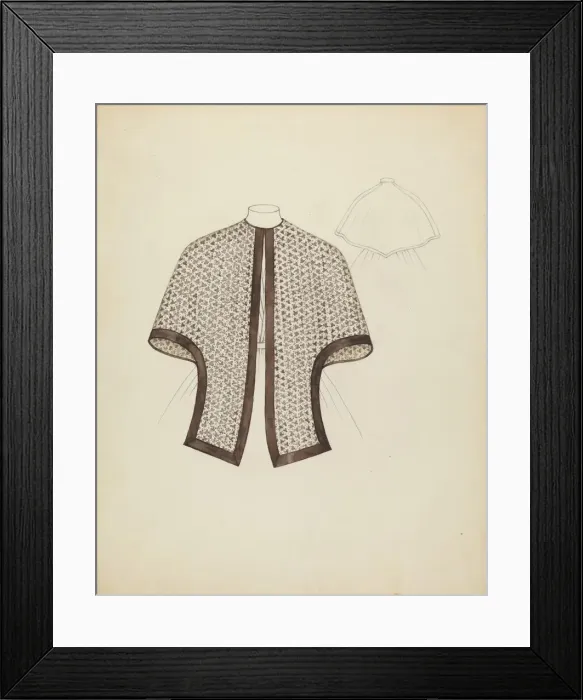 Framed Print : Cape, c. 1940. Creator: Rosalia Lane Framed Print : Cape, c. 1940. Creator: Rosalia Lane