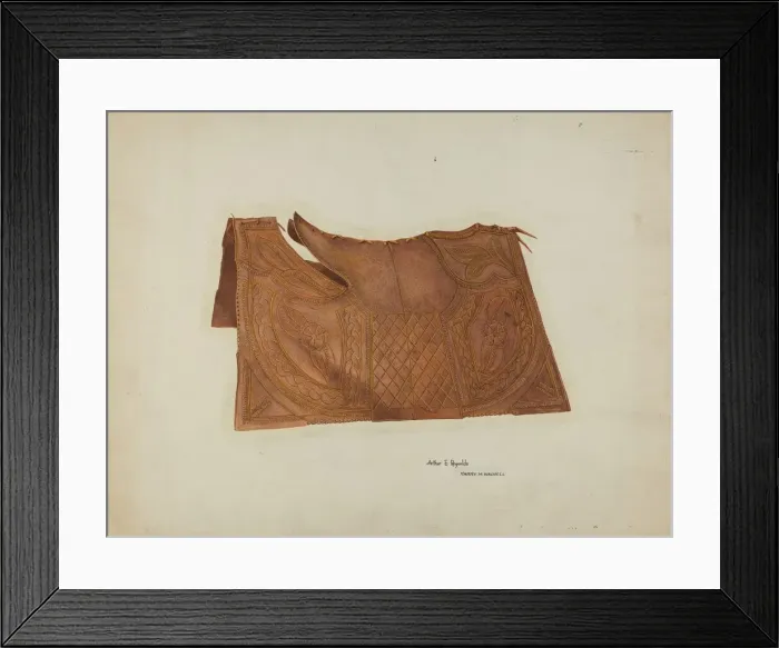 Framed Print : Saddle Cover, c. 1940. Creator: Arthur P. Reynolds Framed Print : Saddle Cover, c. 1940. Creator: Arthur P. Reynolds