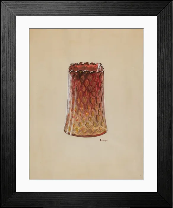 Framed Print : Vase (Amberina), c. 1937. Creator: Robert Stewart Framed Print : Vase (Amberina), c. 1937. Creator: Robert Stewart