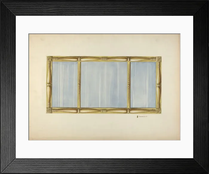 Framed Print : Gilt Mirror, c. 1937. Creator: Robert Stewart Framed Print : Gilt Mirror, c. 1937. Creator: Robert Stewart