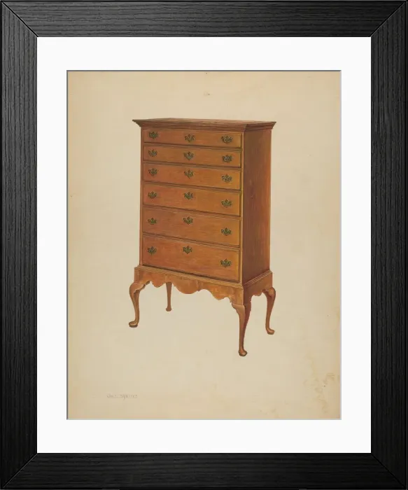 Framed Print : Highboy, c. 1938. Creator: Charles Squires Framed Print : Highboy, c. 1938. Creator: Charles Squires