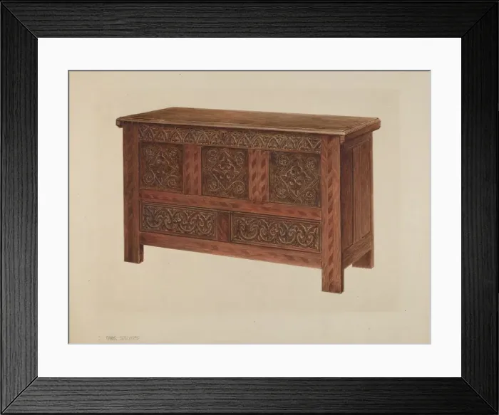 Framed Print : Chest with Drawer, c. 1938. Creator: Charles Squires Framed Print : Chest with Drawer, c. 1938. Creator: Charles Squires
