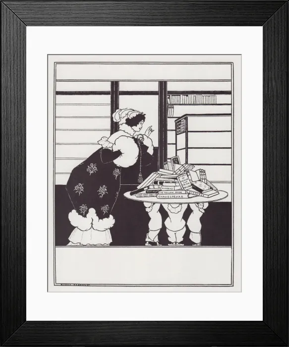 Framed Print : Design for a Yellow Book Cover, 1894-1895. Creator: Aubrey Beardsley Framed Print : Design for a Yellow Book Cover, 1894-1895. Creator: Aubrey Beardsley
