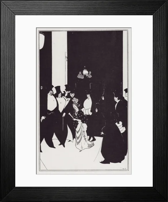 Framed Print : Lady Golds Escort, 1894. Creator: Aubrey Beardsley Framed Print : Lady Golds Escort, 1894. Creator: Aubrey Beardsley