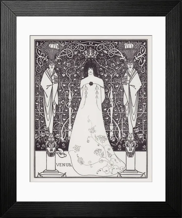 Framed Print : Frontispiece for Venus and Tannhauser, 1895. Creator: Aubrey Beardsley