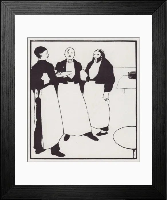 Framed Print : Garcons de Cafe, 1894. Creator: Aubrey Beardsley Framed Print : Garcons de Cafe, 1894. Creator: Aubrey Beardsley