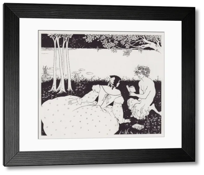 Framed Print : Cover Design for Yellow Book Prospectus for Vol V, 1895. Creator: Aubrey Beardsley Framed Print : Cover Design for Yellow Book Prospectus for Vol V, 1895. Creator: Aubrey Beardsley