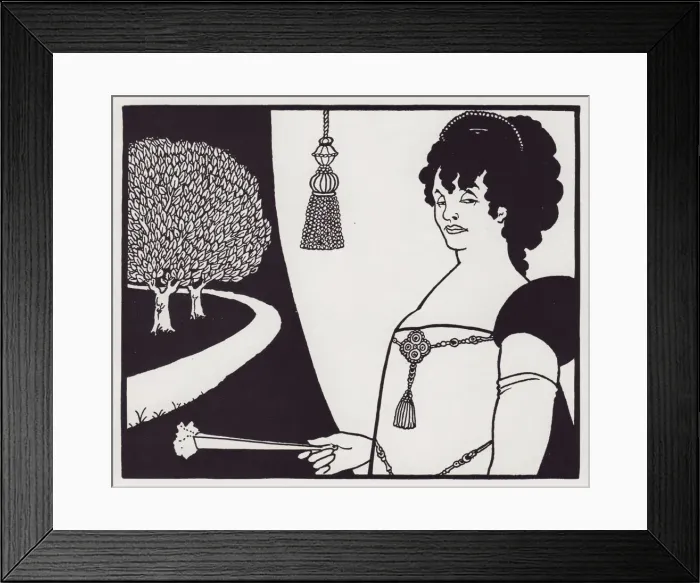 Framed Print : Madame Rejane (Half-length), 1894. Creator: Aubrey Beardsley Framed Print : Madame Rejane (Half-length), 1894. Creator: Aubrey Beardsley