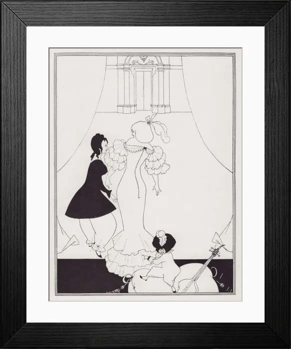 Framed Print : Comedy-Ballet of Marionettes, II, 1894. Creator: Aubrey Beardsley Framed Print : Comedy-Ballet of Marionettes, II, 1894. Creator: Aubrey Beardsley