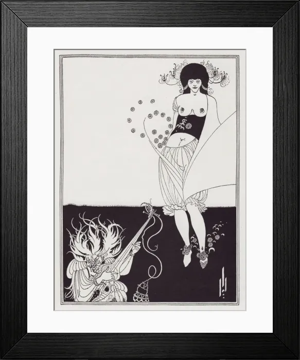 Framed Print : The Stomach Dance, 1893. Creator: Aubrey Beardsley Framed Print : The Stomach Dance, 1893. Creator: Aubrey Beardsley